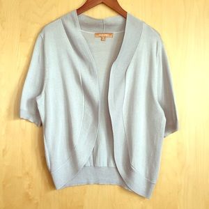 EUC Ellen Tracy Grey Open Cardigan / Shrug Sz M